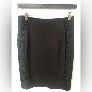 Lace detail pencil skirt